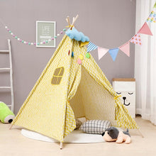 Load image into Gallery viewer, 130cm/160cm Teepee Large Cotton Linen Kids Teepee Canvas Playhouse Indian Play Tent House White Children Tipi Tee Pee Tent